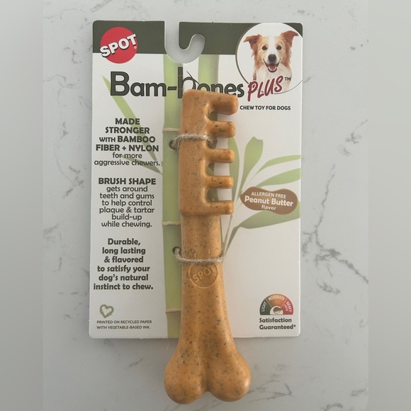 Spot Bam-bones Plus Chew Toy for Dogs - Peanut Butter Flavor- NWT - Picture 1 of 4